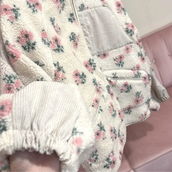 Looks like a Loveshackfancy copy Pink Floral Teddy Jacket - Picture 5 of 11